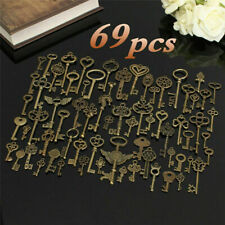 69 Pcs/Set Antique Vintage classic Ornate Skeleton Keys Necklace Pendant Decors picture