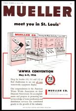 1956 Mueller Co-Water Works Association-AWWA convention Vintage trade print ad picture