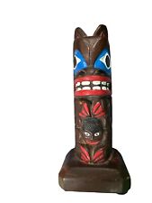 Authentic Alaska Craft Ketchikan Alaska Totem Pole Figurine picture