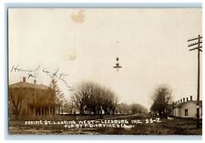 Prairie St. Looking West Leesburg Indiana IN RPPC Photo Unposted Postcard picture