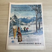 Ballantine Beer John Clymer Winter 1953 Vintage Print Ad Life Magazine picture