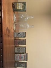 6 Vintage EARLY Watkins  Advertising Tins & 2 Cork Bottles picture