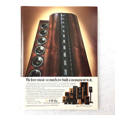Infinity 80s VINTAGE PRINT AD Love Music Built Monument Loudspeaker 7.5 Foot picture