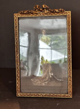 Antique Brass Gilt Elegant Frame With Bow Signed Hasseter Walnut St. Old 13 5/8” picture