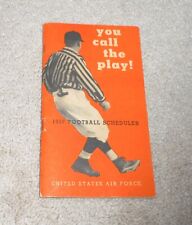 1957 Football Schedules You Call The Play United States Air Force Booklet Book picture
