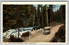c1910s Scene Along Sunset Highway Washington River Vintage Postcard picture