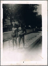 1970s Beefcake Bulge Shirtless Men Trunks Gay Interest Vintage Snapshot Photo picture