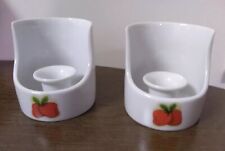 Vintage Strawberry Japan Candlestick Holders Pair Set 2 Strawberries picture