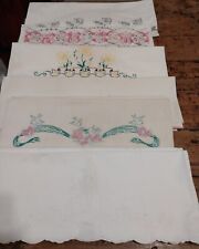 Lot of 6 pairs Embroidered & crochet X- Stitched Vintage Pillowcases picture