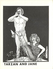 Ken Brown Satire Postcard Tarzan and Jane Fonda picture