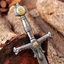 Crusader Sword King Solomon Sword Star Of David Knight Sword Damascus Steel picture