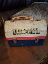 vintage lunch box metal u.s mail rare picture