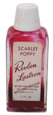 Vintage 1950's Revlon Lastron Nail Polish Glass Bottle Scarlet Poppy Rare picture