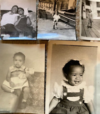 Lot~50 Vintage Black & White Photos~1910s-1960s~Kids~Girls~Boys~African American picture
