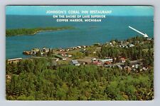 Copper Harbor MI-Michigan, Johnson's Coral Inn Restaurant, Vintage Postcard picture