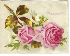 AL-007 NY New York Wheelock Pianos Pink Roses Victorian Advertising Trade Card picture