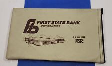Vintage Night Drop Money Bag First State Bank Dumas Texas side Open picture