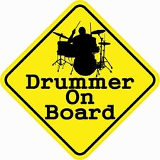 5in x 5in Drummer On Board Magnet Car Truck Vehicle Magnetic Sign picture