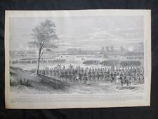 1884 Civil War Print - Battle of Pleasant Hill, Louisiana, April 9, 1864 picture