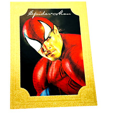 Spiderman Spider-man Marvel Masterpieces Gold Gallery #5 Die Cut Promo Card 1996 picture
