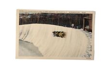 POSTCARD Olympic Bobsled Run Lake Placid Adirondack Mountains New York NY Linen picture