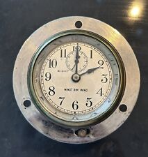 Antique LEONARD WATCH CO. Car Clock Brass Era Dash Rim Wind 8 Day-Working picture