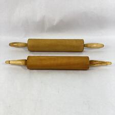 Lot Of 2 Vintage Wood Rolling Pins 17 and 18.25 Inch picture