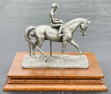 1979 Chilmark Fine Pewter Sculpture. Horse Racing. Paddock Walk. Albert Petitto picture