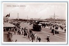 c1910's Central Parade Trolley Car Great Yarmouth England RPPC Photo Postcard picture