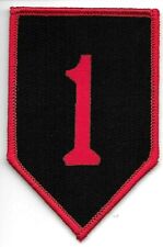 ARMY Black Red 1st Infantry Division Big Red One SSI Iron on Sew on Patch picture