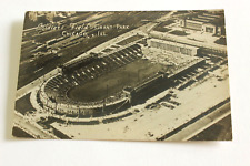 Vintage RPPC 1940's Birds Eye View Soldier Field  Chicago Illinois  Real Photo picture