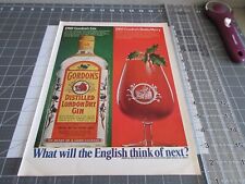 1968 Gordon's Distilled London Dry Gin  RuddyMerry Christmas Vintage Print Ad picture