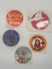 Five Vintage 80’s Stickers Ghost Buster, Cathy, Chuck E Cheese, Grody To The Max picture