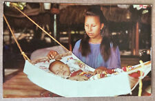 Miami Florida Seminole Mother and Child Musa Isle Vintage Postcard c1950 picture