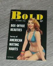 BOLD DIGEST MENs PINUP MAGAZINE October 1956 JOAN COLLINS MARLA  ENGLISH JAZZ picture