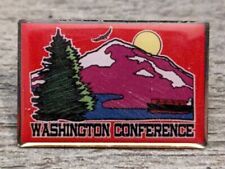 Washington Conference Mountain Skyline Sunset Vintage Lapel Pin Travel Souvenir picture
