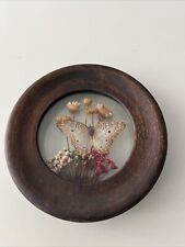 VTG The Brazilian Collection By Dunston Butterflies & Dried Flowers•Wood Frame5” picture