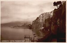 Naples Italy, Sorrento Hotel Tramontano E Marina RPPC Vintage Postcard c1910 picture