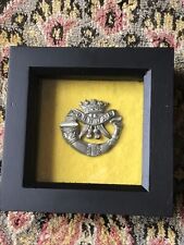 Royal Cornwall Regiment Original Cap Badge Original Framed & Glazed Mounted picture