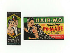 2 Original Vintage 1930s Black Americana Perfume and Hair Dressing Labels picture