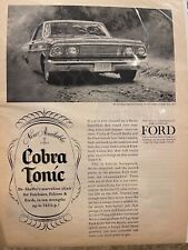 1964 Ford Vintage Print Ad Cobra Tonic Galaxie Advertisement Hot Rod Magazine picture