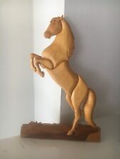 Wooden horse sculpture picture