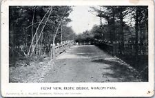 Rustic Bridge, Whalom Park, Lunenberg, Massachusetts - c1907 Udb Postcard picture