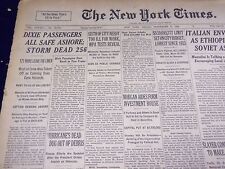 1935 SEPTEMBER 6 NEW YORK TIMES - DIXIE PASSENGERS ALL SAFE ASHORE - NT 1976 picture