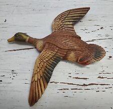 Old, Vintage Flying Mallard Duck Wall Decor 1940's Damage On Neck & Bill picture