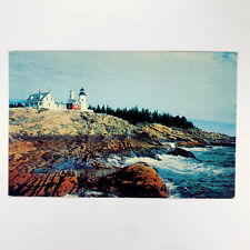 Postcard Maine Pemaquid Point ME Lighthouse Head Light 1960s Chrome Unposted picture