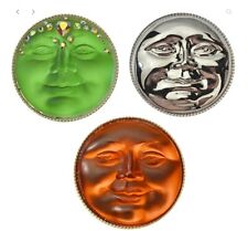 Kirks Folly Seaview Moon Set of 3 Magnets Sterling Silver Tone Autumn Sweetheart picture