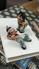 Vintage Native American Children Figurines Ucagco Japan 1950s Rare picture