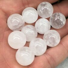10pc Natural white crystal Quartz hand Carved ball crystal Reiki healing picture