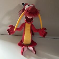 Disney Store Exclusive Mulan MUSHU Plush Stuffed Animal Red Dragon Authentic 15